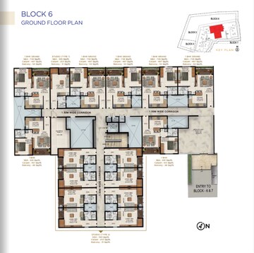 Floor Plan in 1 BHK Apartment at Raja Rajeshwari Nagar – for Sale