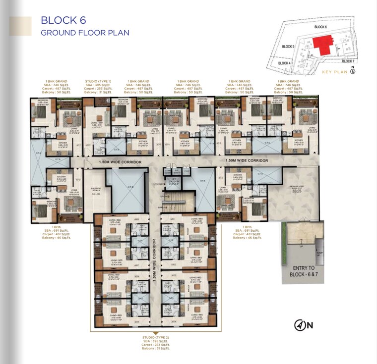 Floor Plan, raja rajeshwari nagar 1 Bedroom 421 Sq.Ft. Apartment In Raja Rajeshwari Nagar Bangalore 9600321