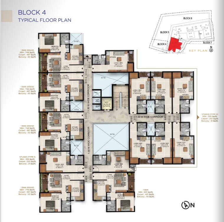 Floor Plan, raja rajeshwari nagar 1 Bedroom 421 Sq.Ft. Apartment In Raja Rajeshwari Nagar Bangalore 9600321