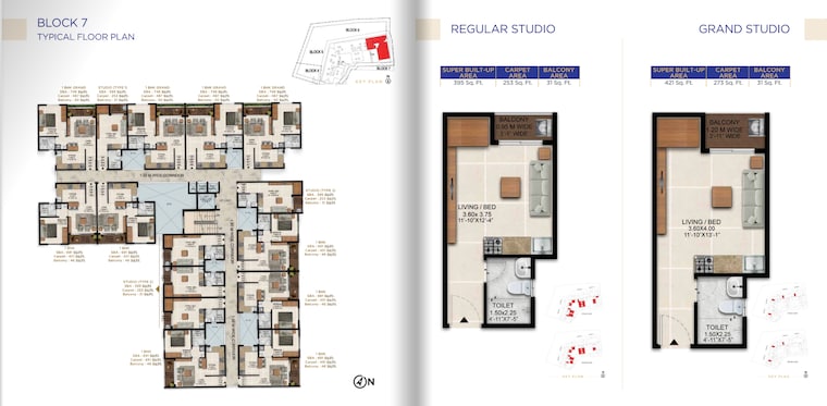 Floor Plan, raja rajeshwari nagar 1 Bedroom 421 Sq.Ft. Apartment In Raja Rajeshwari Nagar Bangalore 9600321
