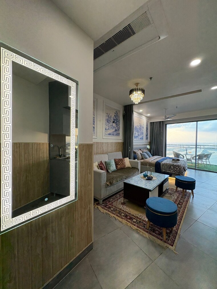 Living Room, supertech-supernova-spira-suites Studio 595 Sq.Ft. Apartment In Sector 94 Noida 9600595