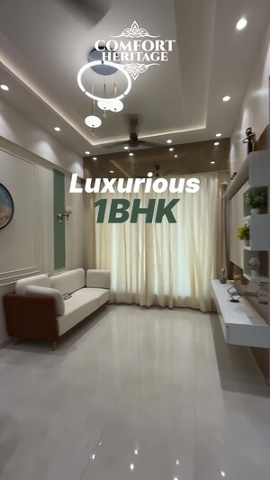 Living Room in 1 BHK Apartment at Sai Comfort Heritage, Morya Nagar – for Sale