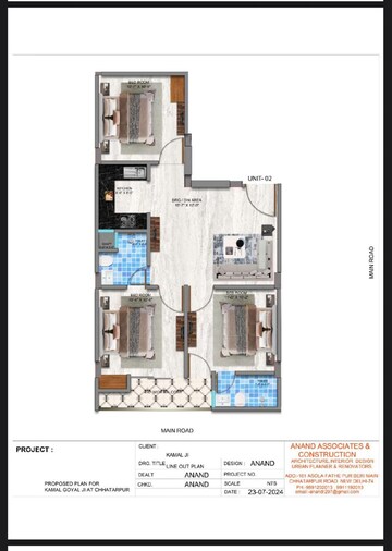 Floor Plan in 3 BHK Apartment at Rajpur – for Sale
