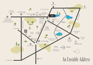 2 BHK Apartment – Map Location View at Nambiar District 25, Dommasandra - for Sale