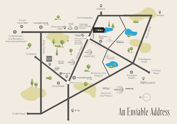 2 BHK Apartment – Map Location View at Nambiar District 25, Dommasandra - for Sale