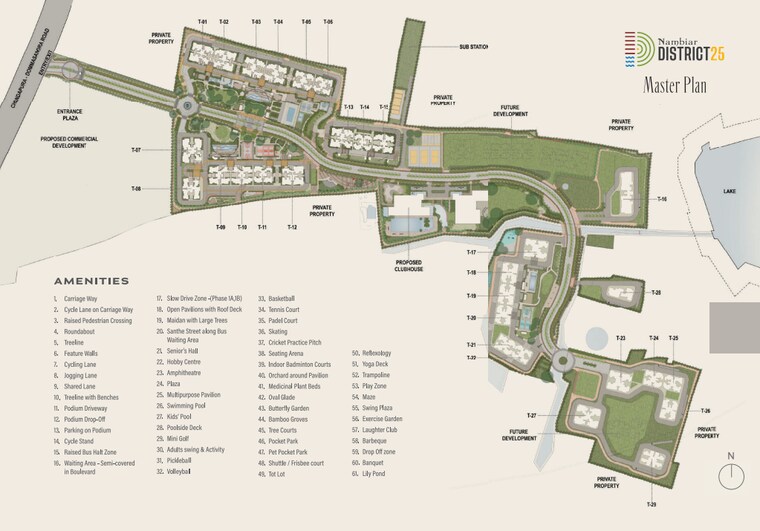 Master Plan, nambiar-district-25 2 Bedroom 1375 Sq.Ft. Apartment In Dommasandra Bangalore 9600842