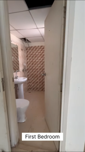 Bathroom in 2 BHK Apartment at Gaur Yamuna City 16th Park View, Sector 19 Yamuna Expressway – for Rent