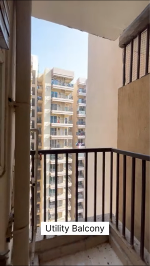 Balcony in 2 BHK Apartment at Gaur Yamuna City 16th Park View, Sector 19 Yamuna Expressway – for Rent