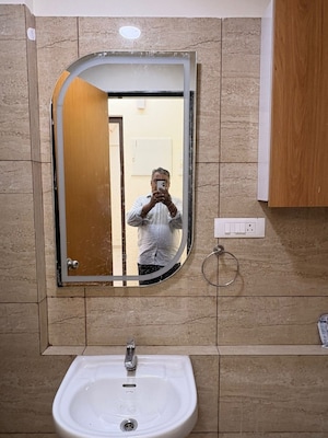 Bathroom in 2 BHK Apartment at Chandak 34 Park Estate, Goregaon West – for Rent