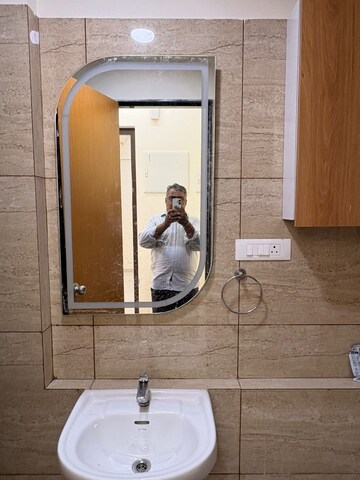 Bathroom in 2 BHK Apartment at Chandak 34 Park Estate, Goregaon West – for Rent