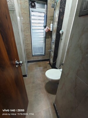 Bathroom in 2 BHK Apartment at Asha Ashok Smruti, Vadavali – for Rent