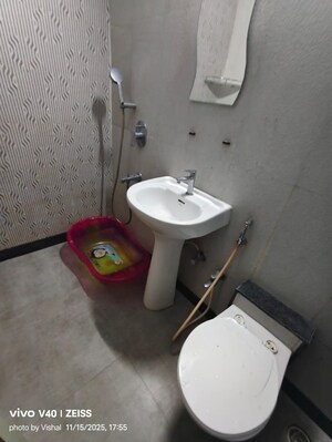 Bathroom in 2 BHK Apartment at Asha Ashok Smruti, Vadavali – for Rent