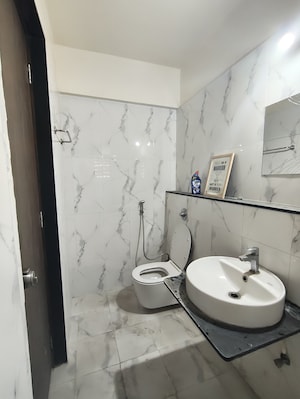 Bathroom in 3 BHK Apartment at Majestique Towers, Kharadi – for Sale