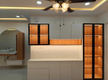 Kitchen in 3 BHK Apartment at Rajapushpa Provincia, Narsingi – for Rent