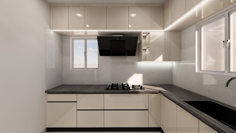 Kitchen, ncc-urban-one 4 Bedroom 3380 Sq.Ft. Apartment In Narsingi Hyderabad 9602174