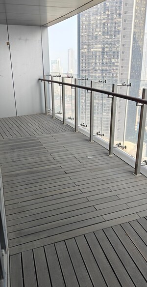 Balcony in 3 BHK Apartment at Lodha World Crest, Worli – for Rent