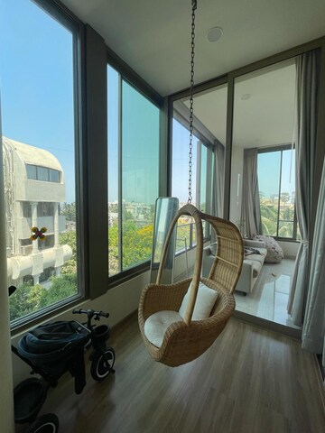 Balcony in 1 BHK Apartment at Deepak Silverene, Bandra West – for Rent