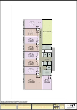 Floor Plan in  Office Space at Kaamdhenu Growth Master, Nerul – for Sale