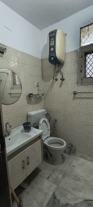 Bathroom in 2 BHK Builder Floor at Malviya Nagar – for Rent