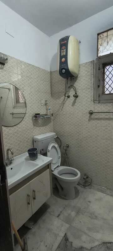 Bathroom in 2 BHK Builder Floor at Malviya Nagar – for Rent
