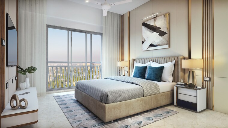 Bedroom, ganga-arcadia 3 Bedroom 1320 Sq.Ft. Apartment In Kharadi Pune 9603037