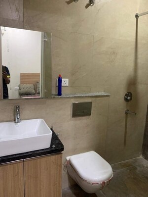 Bathroom in 1 BHK Builder Floor at Saket – for Rent