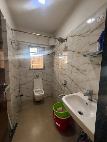 Bathroom in 3 BHK Apartment at JP Rishabh Tower Azad Nagar, Andheri West – for Rent