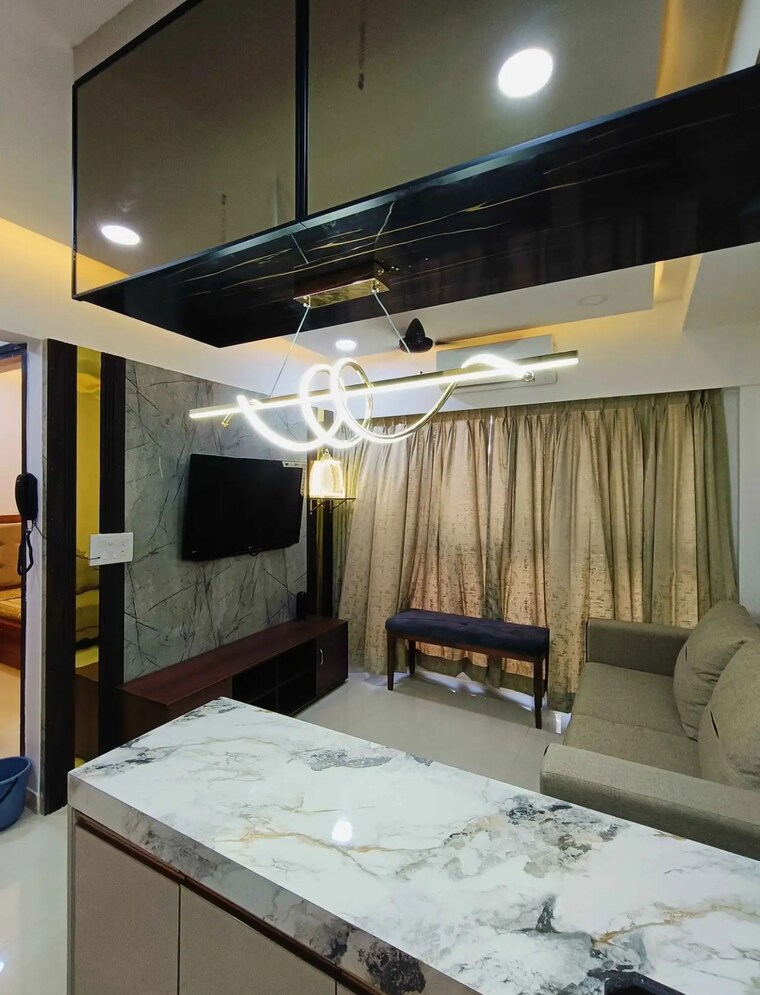 Living Room, lodha-crown-quality-homes 1 Bedroom 500 Sq.Ft. Apartment In Majiwada Thane 9603342