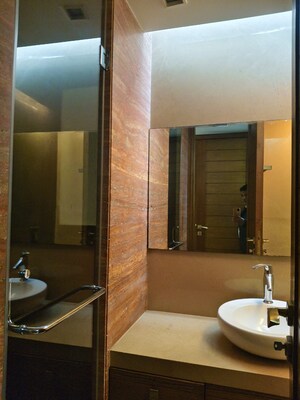 Bathroom in 4 BHK Builder Floor at Boutique Residential Apartments A 3 2, Vasant Vihar – for Rent