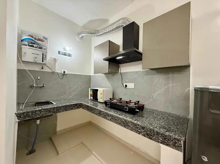 Kitchen, ntpc-township 2 Bedroom 850 Sq.Ft. Builder Floor In Sector 33 Noida 9603413