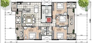 Floor Plan in 4 BHK Builder Floor at DLF Garden City Independent Floors, Sector 92 – for Sale