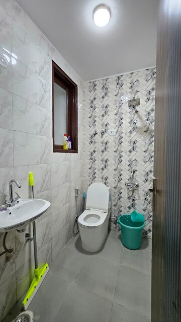 Bathroom in 1 BHK Builder Floor at Saket – for Rent