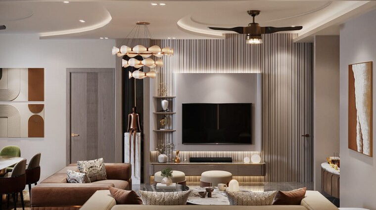 Living Room, parklands 3 Bedroom 2250 Sq.Ft. Builder Floor In Sector 85 Faridabad 9605549