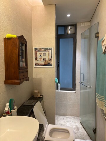 Bathroom in 3 BHK Apartment at Rustomjee Seasons, Bandra East – for Rent