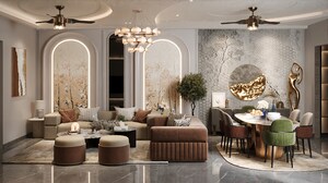 Living Room in 3 BHK Builder Floor at Parklands, Sector 85 – for Sale