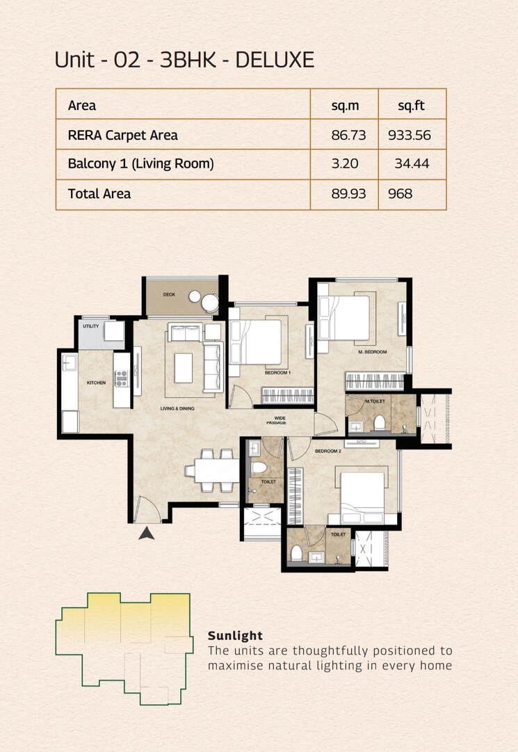 Floor Plan, mahindra-marina-64 2 Bedroom 758 Sq.Ft. Apartment In Malad West Mumbai 9606628