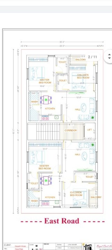 Floor Plan in 2 BHK Apartment at Gajuwaka – for Sale