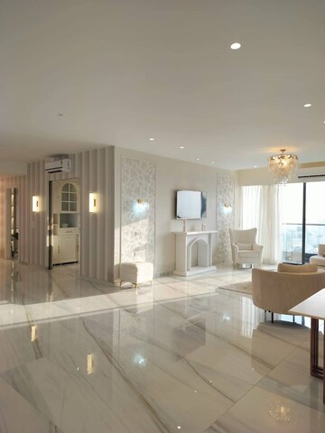 Living Room in 3 BHK Apartment at Adani Ten BKC, Bandra East – for Sale