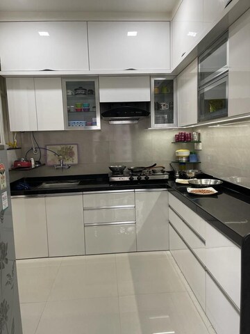 Kitchen in 3 BHK Apartment at BU Bhandari East Street, Kharadi – for Rent
