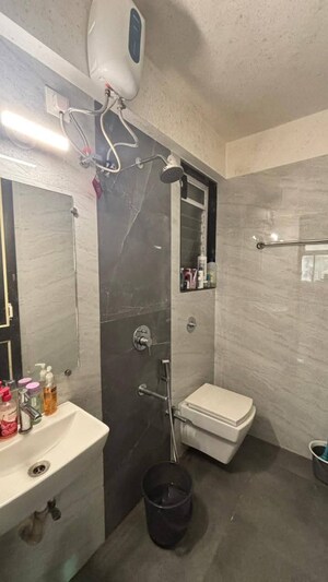 Attached Bathroom in 1 BHK Apartment at Shapoorji Pallonji BKC 9, Bandra East – for Rent