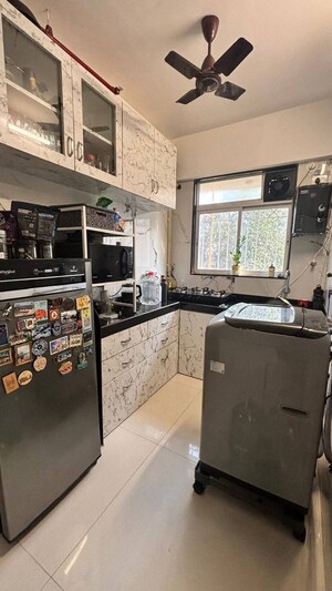 Kitchen in 1 BHK Apartment at Shapoorji Pallonji BKC 9, Bandra East – for Rent