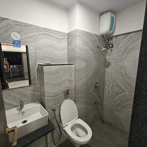 Bathroom in 1 BHK Apartment at Paradigm El Signora, Jogeshwari West – for Rent