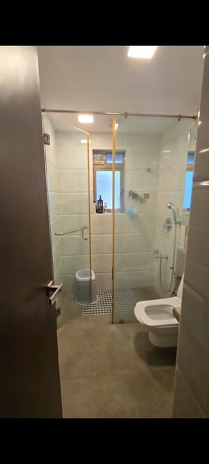 Bathroom in 3 BHK Apartment at Saibaba Tower, Andheri West – for Rent