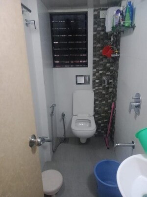 Bathroom in 3 BHK Apartment at Juhu Abhishek Chs Ltd, Andheri West – for Rent