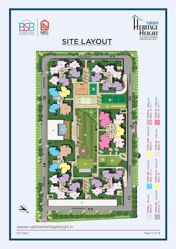 Master Plan in 3 BHK Apartment at BSB Vaibhav Heritage Height, Sector 16 Greater Noida – for Sale