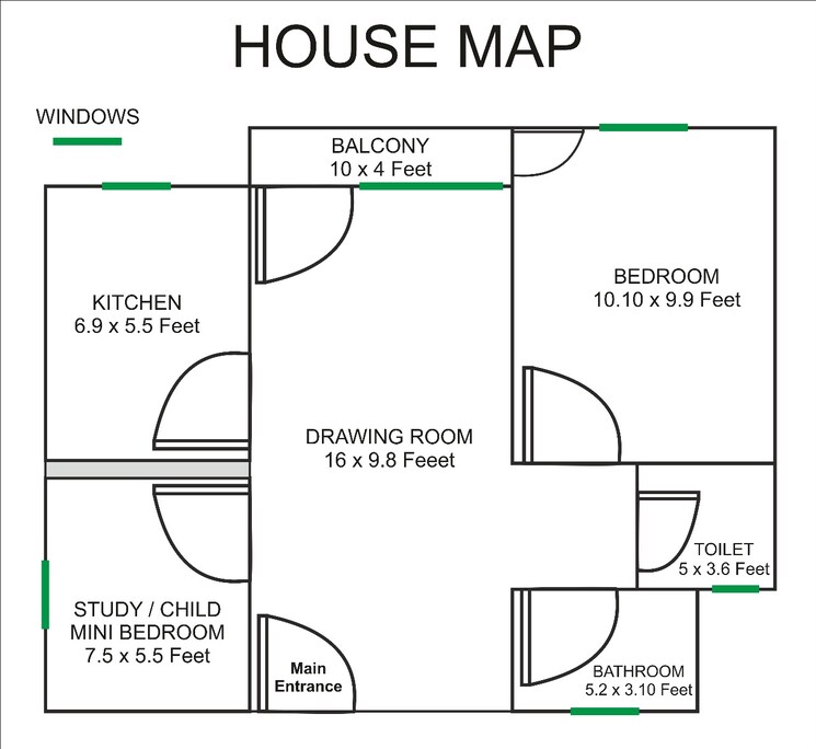 Map Location, indraprastha-villa 1 Bedroom 600 Sq.Ft. Independent House In Sector 61 Noida 9608527