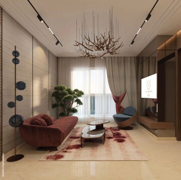 Living Room in 2 BHK Apartment at Raymond The Address By GS, Bandra East – for Sale