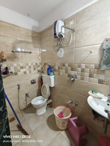 Bathroom in 2 BHK Apartment at Sai Baba Vihar Complex, Ghodbunder Road – for Rent