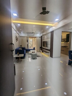 Living Room in 3 BHK Apartment at Lodha Sterling Tower H, Kolshet Road – for Rent