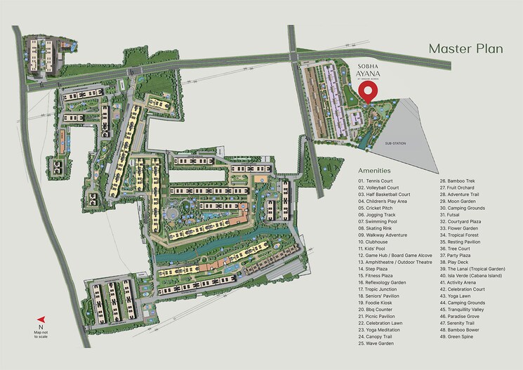 Master Plan, sobha-ayana 3 Bedroom 1553 Sq.Ft. Apartment In Panathur Bangalore 9609499